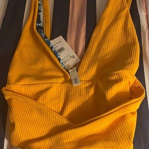 Maaji yellow one piece swimsuit  size small